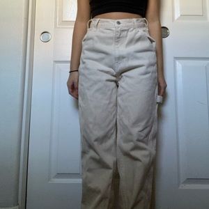 Brandy Melville Ariana Painter Pants Ivory
